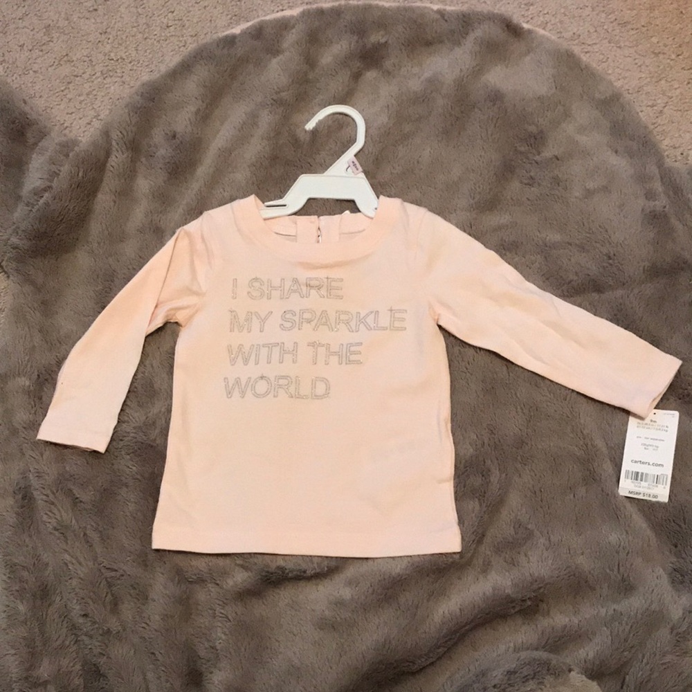Carters 9month babygirl long sleeve shirt.